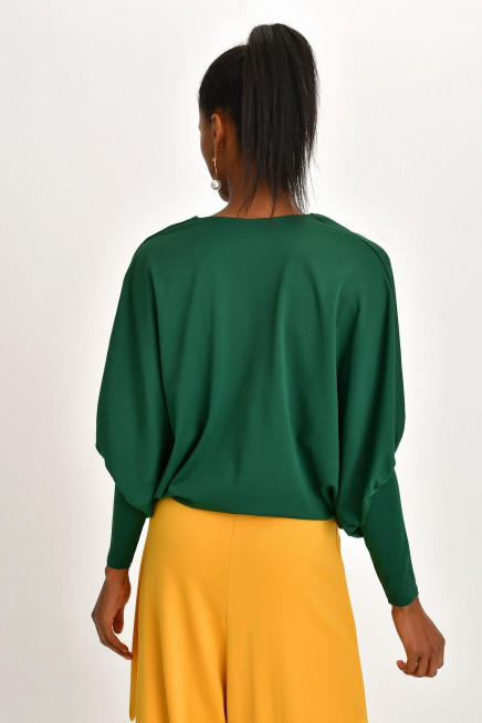 GENİŞ KESİM KREP BLUZ 