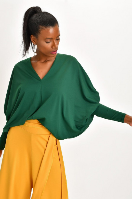 GENİŞ KESİM KREP BLUZ 