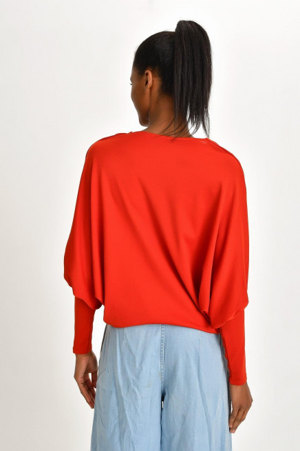 GENİŞ KESİM KREP BLUZ 