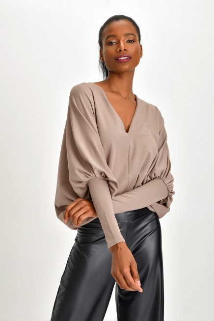 GENİŞ KESİM KREP BLUZ 