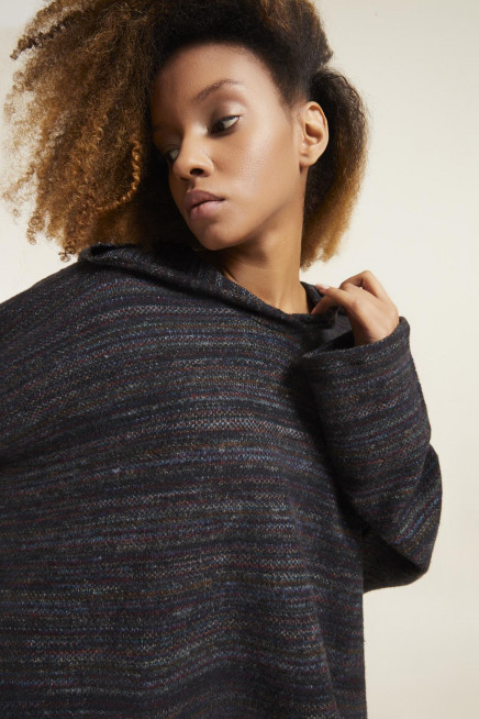 KAPŞONLU ÖRME KAZAK 