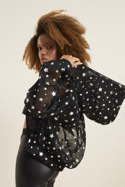 KAPŞONLU TÜL CEKET 