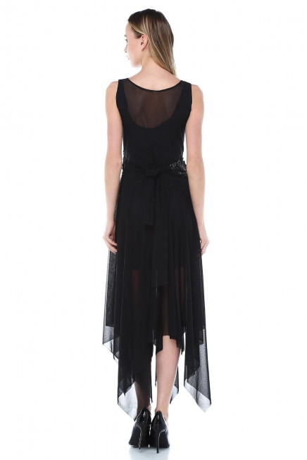 KEMERLİ TÜL ELBİSE 