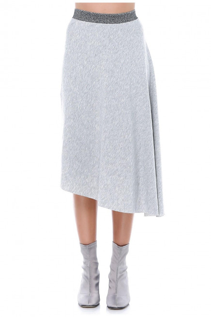 LAME KEMERLİ ASİMETRİK ETEK 