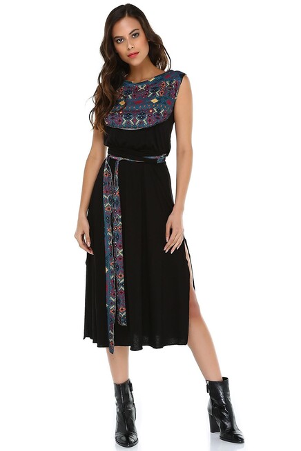 MİDİ VİSKON ELBİSE  