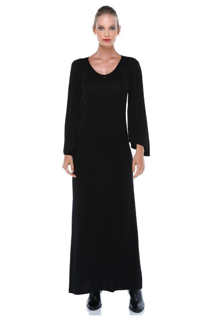 SIRT DEKOLTELİ MAXİ ELBİSE 