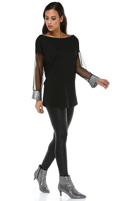 TÜL KOLLU JARSE TUNİK  