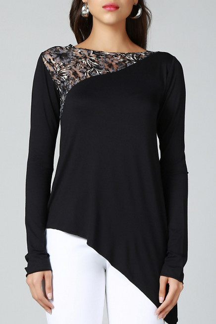 YAKA DETAYLI ASİMETRİK TUNİK  