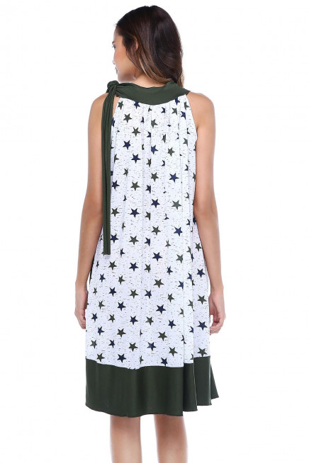 YILDIZ DESENLİ ELBİSE  