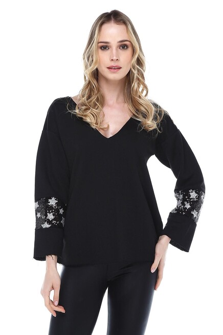 YILDIZ PAYETLİ SWEATSHIRT 