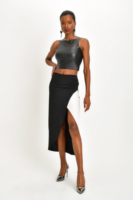 YIRTMAÇLI KREP ETEK 