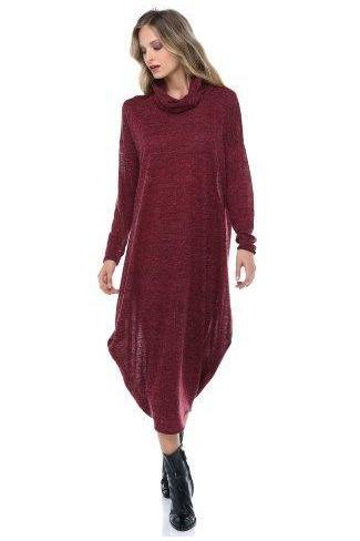 YÜNLÜ MAXİ ELBİSE  