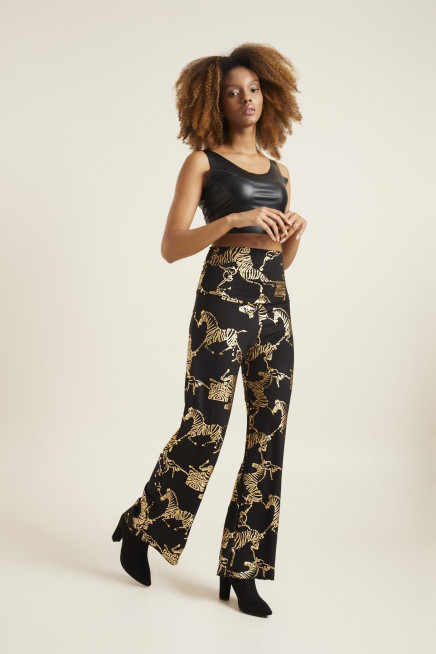 ZEBRA DESENLİ BOL PAÇA PANTOLON