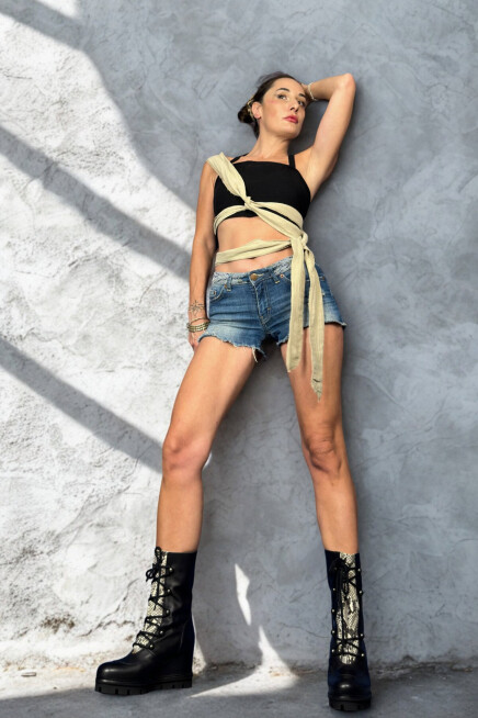 BAĞLAMALI PAMUK CROP BÜSTİYER