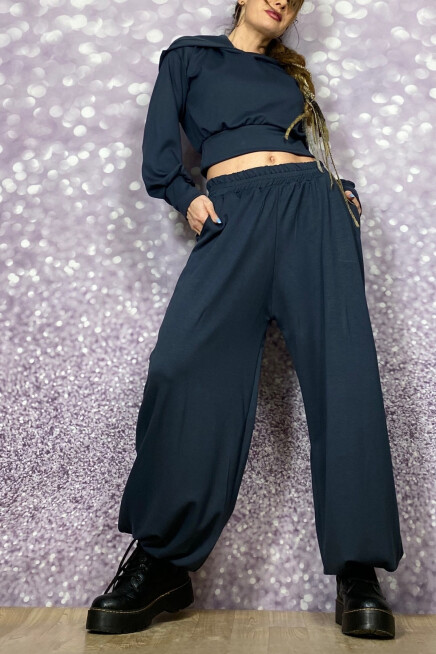 FÜME LASTİKLİ PAÇA CEPLİ MODAL KUMAŞ PANTOLON /EŞOFMAN