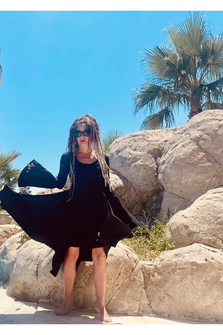 İspanyol Kol Asitmetrik Elbise