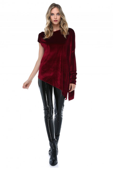 KADİFE ASİMETRİK TUNİK  