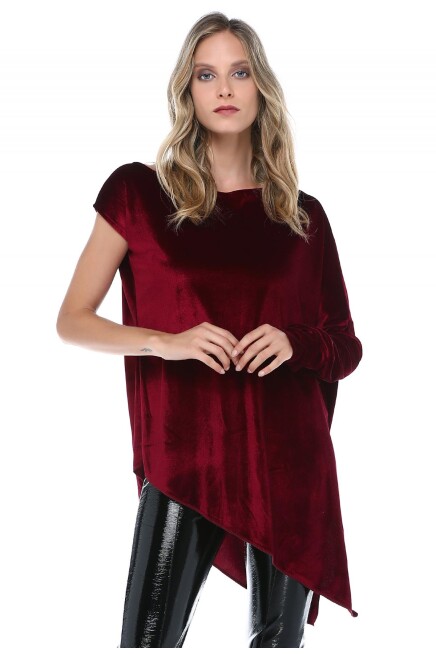 KADİFE ASİMETRİK TUNİK  