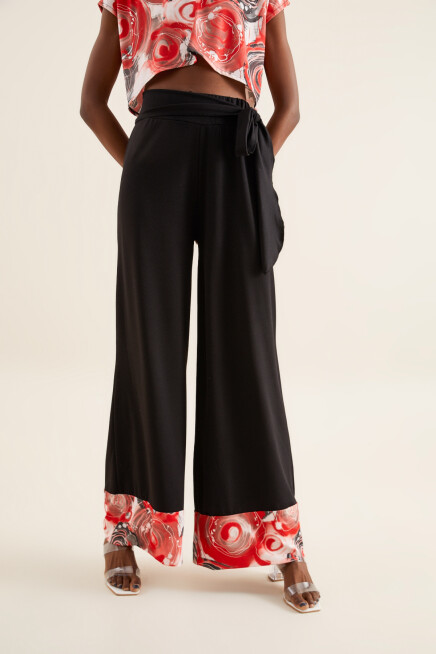 PAÇA DETAYLI KREP PANTOLON