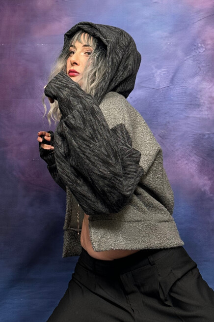 KAPŞONLU BUKLET MİNİ CEKET