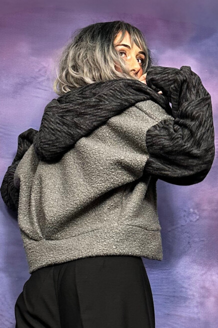 KAPŞONLU BUKLET MİNİ CEKET