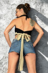 BAĞLAMALI PAMUK CROP BÜSTİYER